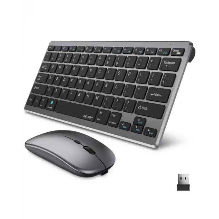 AsilTech Telefon Tablet ve Bilgisayar Uyumlu Kablosuz Klavye Mouse Kombini