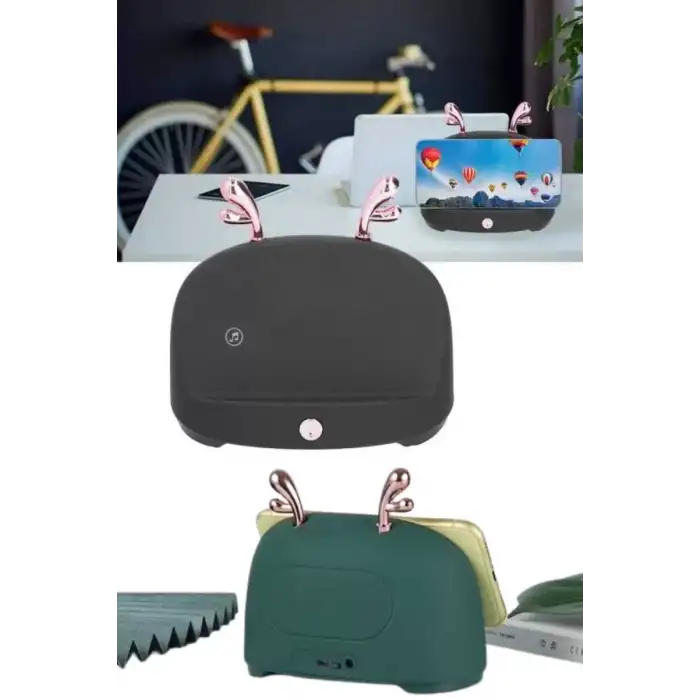 AsilTech Telefon Tutucu Bluetooth Hoparlör Geyikli Renkli Uzun Ömürlü