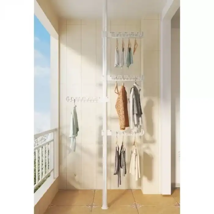 AsilTech Teleskopik Giysi ve Çamaşır Askısı