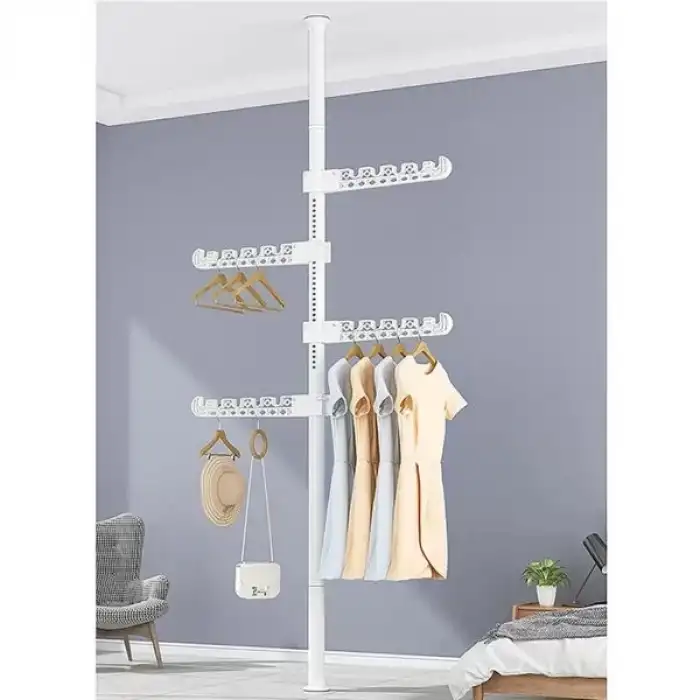 AsilTech Teleskopik Giysi ve Çamaşır Askısı