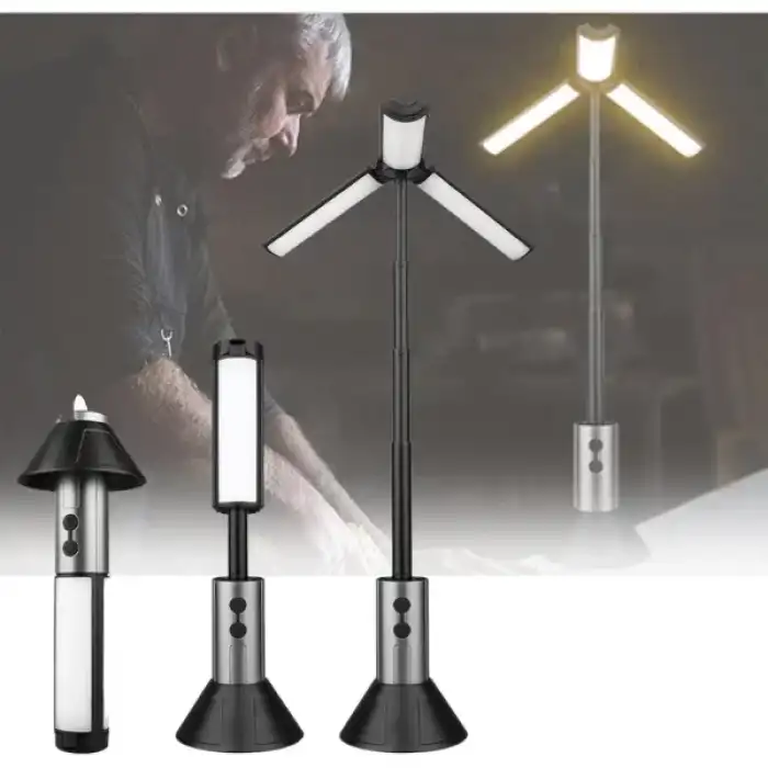 AsilTech Teleskopik Şarj Edilebilir Çadır Kamp Işığı