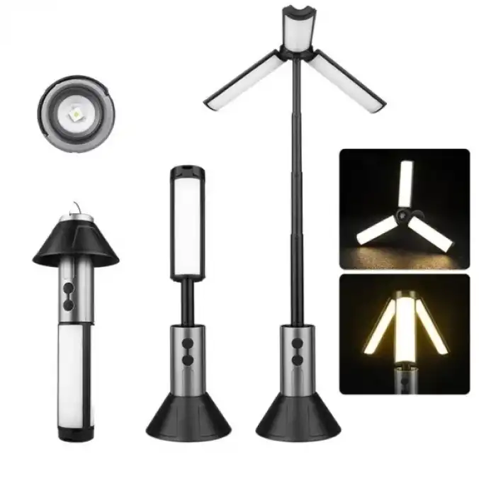 AsilTech Teleskopik Şarj Edilebilir Çadır Kamp Işığı