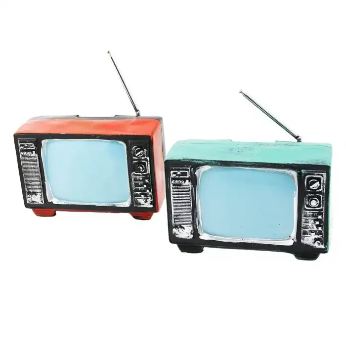 AsilTech Televizyon Tasarımlı Biblo Kumbara - Dekoratif - Vintage Görünümlü