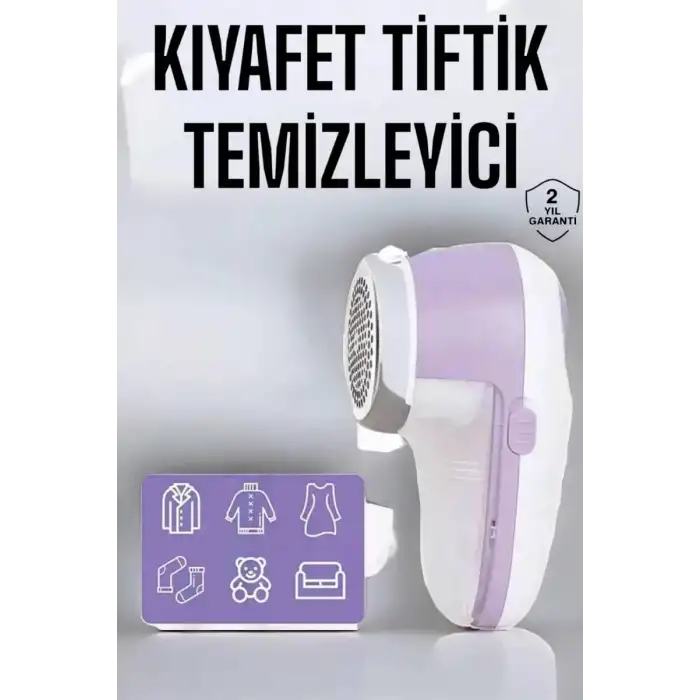 AsilTech Tiftik Temizleyici Hazneli Şarjlı Manuel Kolay Kullanım