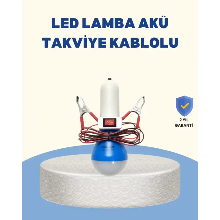 AsilTech Timsah Kıskaçlı 12V LED Ampul Kamp ve Acil Durum Lambası