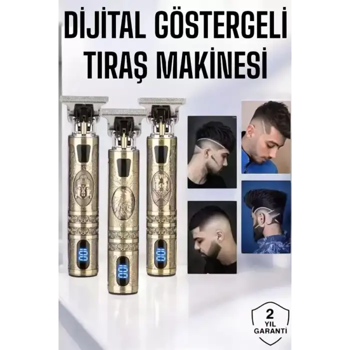 AsilTech Tıraş Makinesi Çizik Tıraş Paslanmaz Çelik Uzun Ömürlü Şarjlı