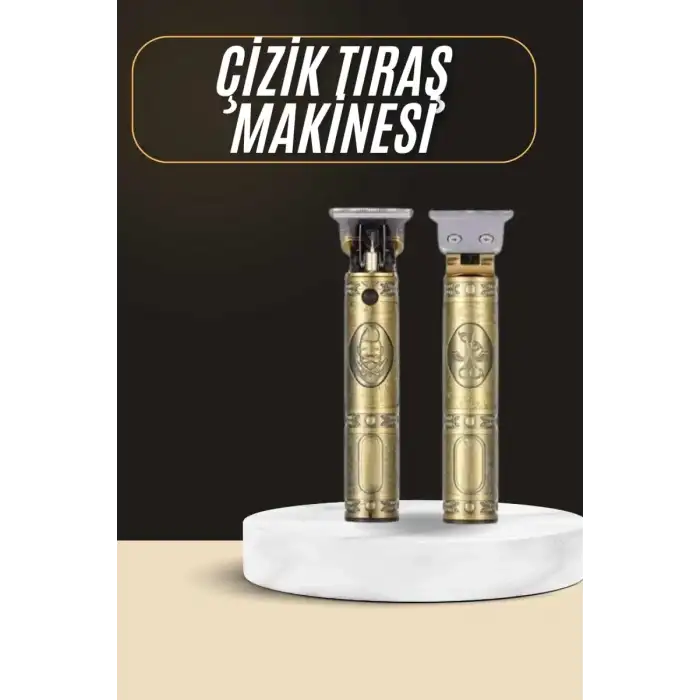 AsilTech Tıraş Makinesi Şarjlı Çizik Tıraş Paslanmaz Çelik Bıçaklı 4 Taraklı