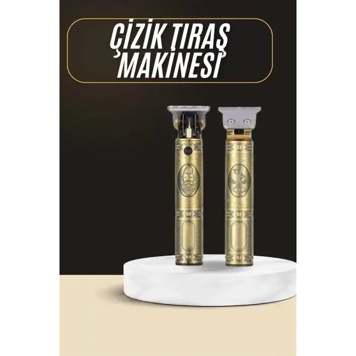 AsilTech Tıraş Makinesi Şarjlı Çizik Tıraş Paslanmaz Çelik Bıçaklı 4 Taraklı