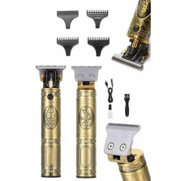AsilTech Tıraş Makinesi Şarjlı Çizik Tıraş Paslanmaz Çelik Bıçaklı 4 Taraklı