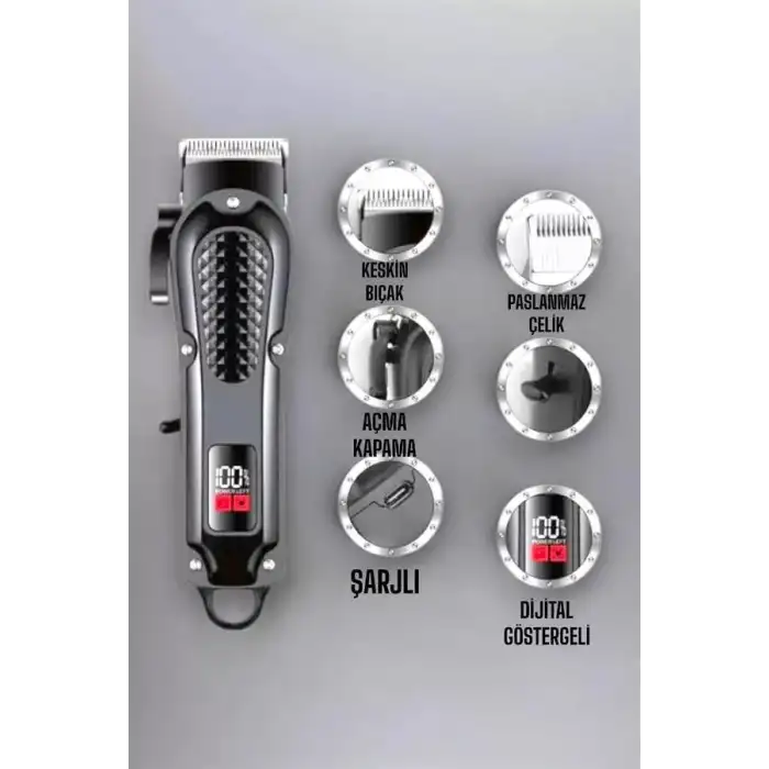 AsilTech Tıraş Makinesi Taşınabilir Özel Kesim Paslanmaz Çelik Bıçaklı