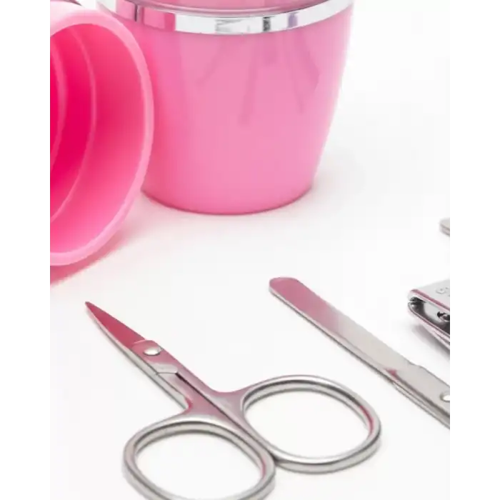 AsilTech Tırnak Bakım Manikür Pedikür Seti 4 Parça Pembe Pratik Günlük Kullanım