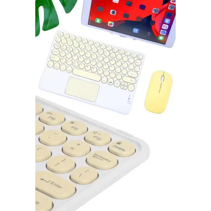 AsilTech Touchpad Tüm Cihazlara Uyumlu Bluetooth Klavye Touchpad Slim Kablosuz Wifi Q Klavye