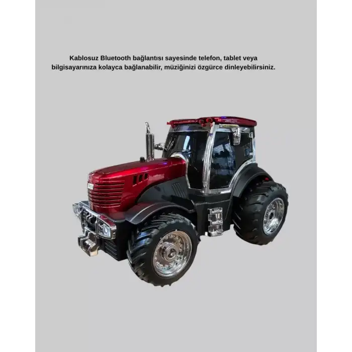 AsilTech Traktör Tasarımlı Bluetooth Hoparlör 12W TWS Destekli Nostaljik Model