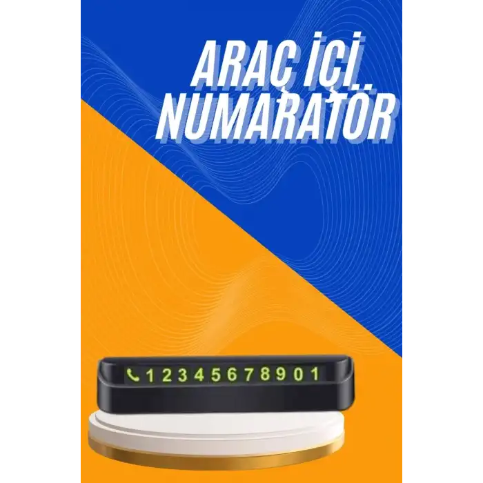 AsilTech Tüm Araçlara Uyumlu Araç Içi Park Numaratör Oto Araç Numaratör