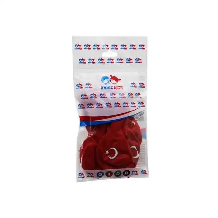 AsilTech Türk Bayrağı Desenli Balon - 10lu Paket