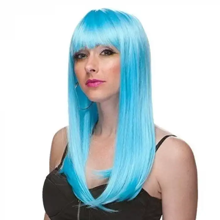 AsilTech Turkuaz Mavi Parti Peruğu