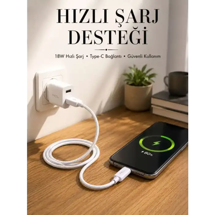 AsilTech Type-C Girişli Cihazlar İçin Şarj Kablosu