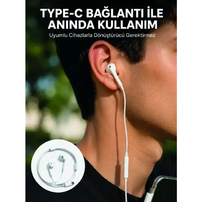 AsilTech Type C Kablolu Kulak İçi Kulaklık Net Ses ve Güçlü Bas Deneyimi Yeni Nesil