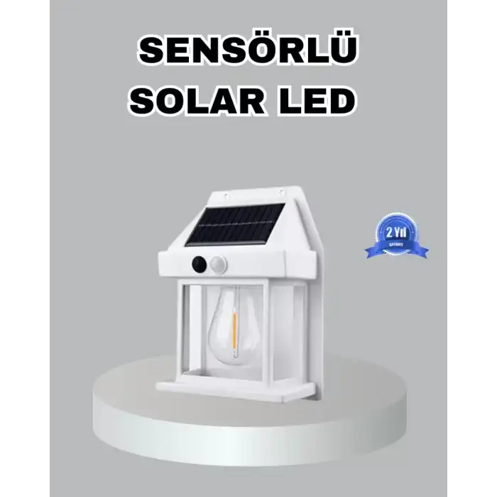 AsilTech Üç Modlu Güneş Enerjili Duvar Lambası 1800mAh Bataryalı ve Hareket Sensörlü