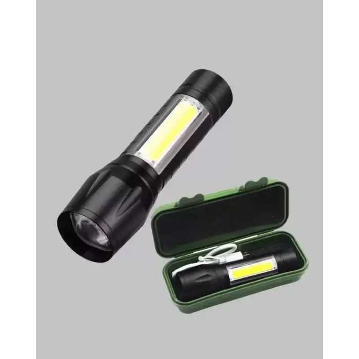 AsilTech Ultra Dayanıklı 4 Mod Şarjlı Işıldak | Suya ve Darbeye Dayanıklı | 100.000 Saat LED Ömrü