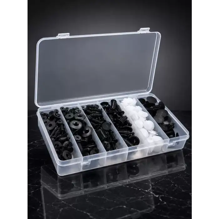 AsilTech Universal Araç Döşeme Klipsi ve Tampon Sabitleme Pimi Seti 100 Parça Organizer Kutulu