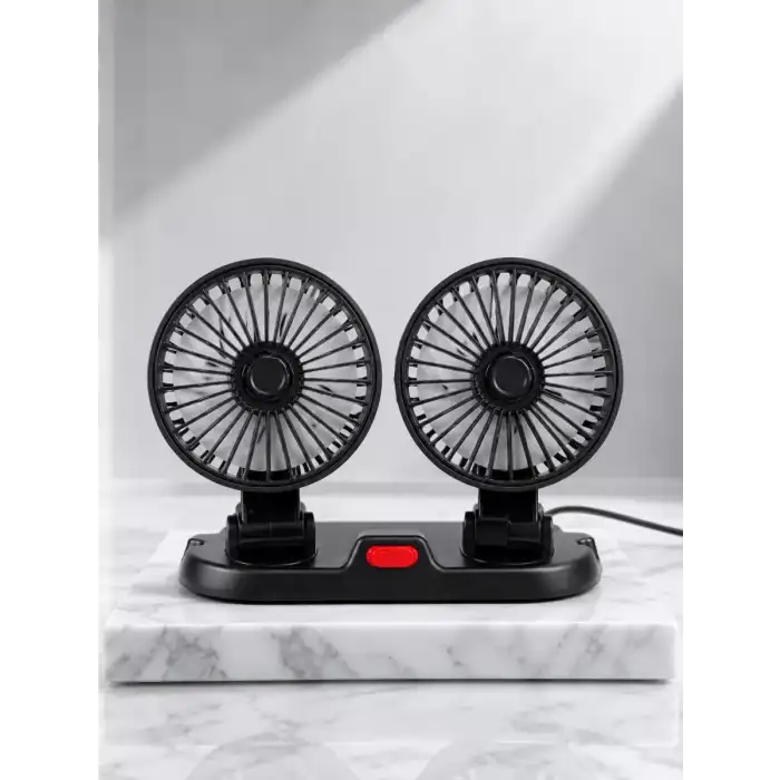 AsilTech USB Bağlantılı Çift Başlıklı Araç İçi Soğutma Vantilatörü