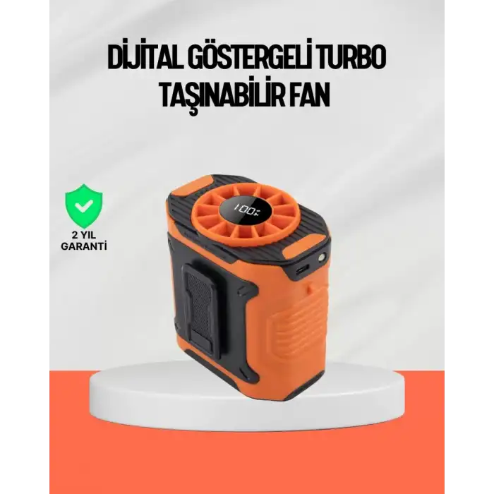 AsilTech USB Şarjlı Güçlü Hız Ayarlı El ve Bel Fanı