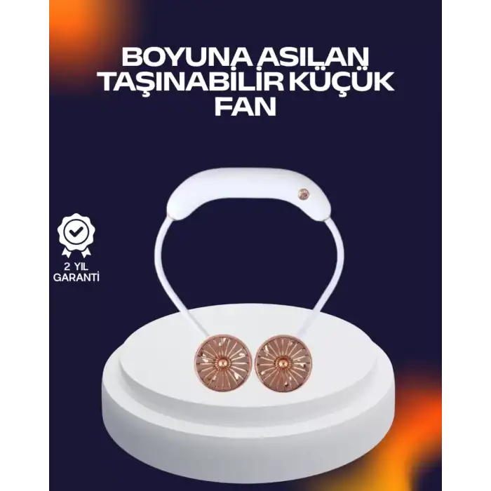AsilTech USB Şarjlı Katlanabilir Mini Boyun Fanı 1–3 Saat Kullanım