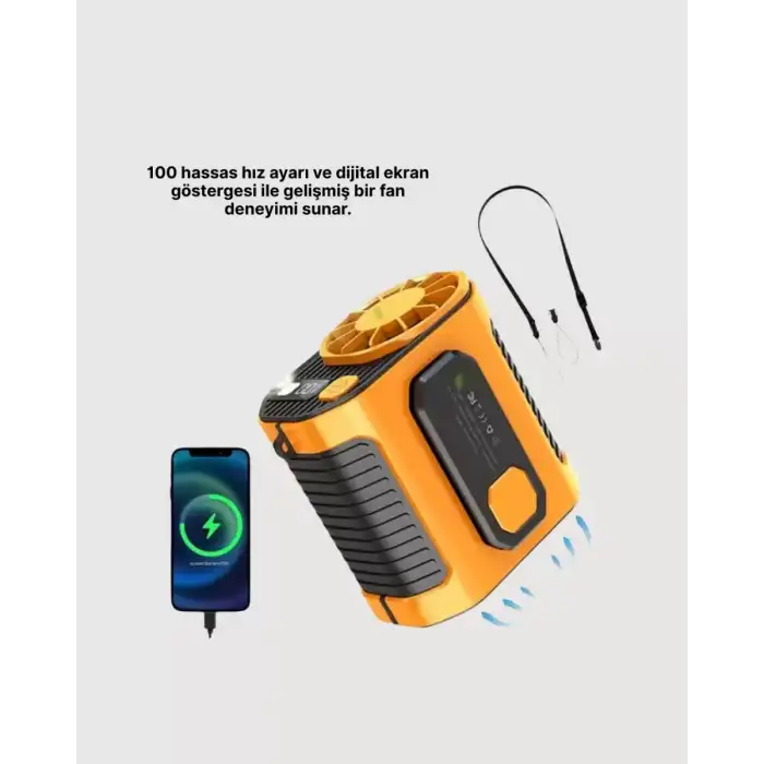 AsilTech USB Şarjlı Kompakt El ve Boyun Fanı Çok Fonksiyonlu