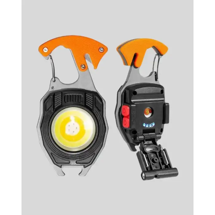 AsilTech USB Şarjlı Mini LED Anahtarlık Fener