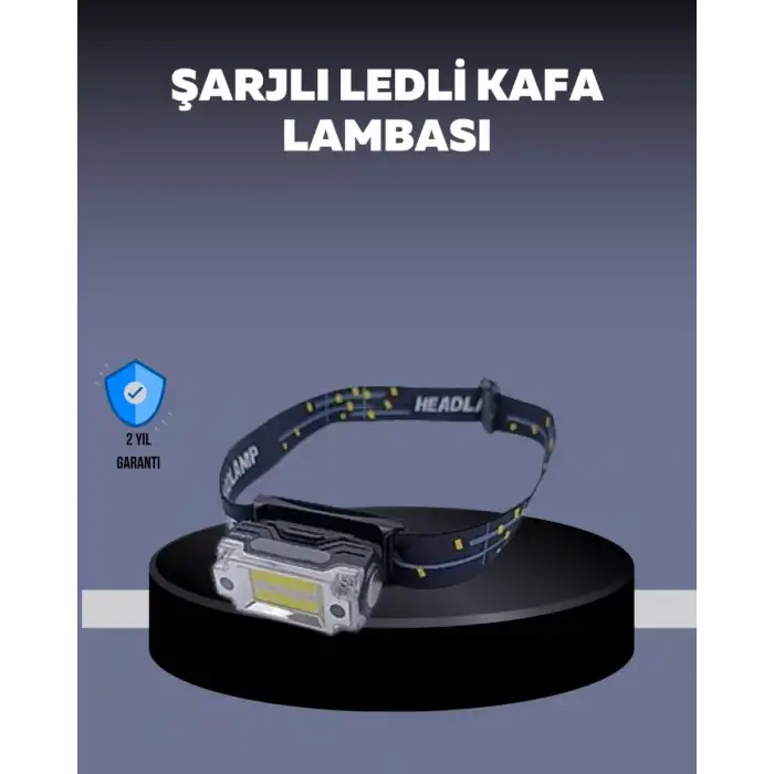AsilTech USB Şarjlı Mini LED KAFA Feneri 50m Odak 150m Geniş Aydınlatm