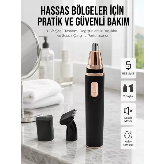 AsilTech USB Sarjlı Tı raş Makinesi USB Sarjlı Traş Makinesi Uzun Ömürlü