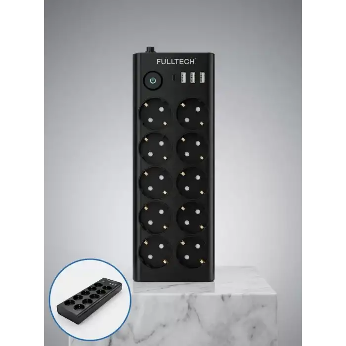 AsilTech USB ve Type-C Şarj Özellikli 10lu Çoklu Priz