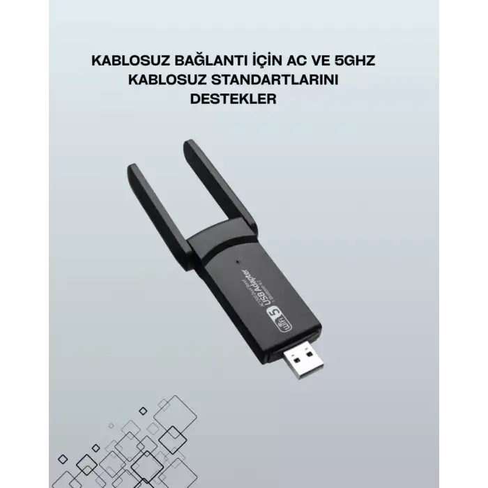 AsilTech USB WiFi Adaptör – 1200 Mbps Hız