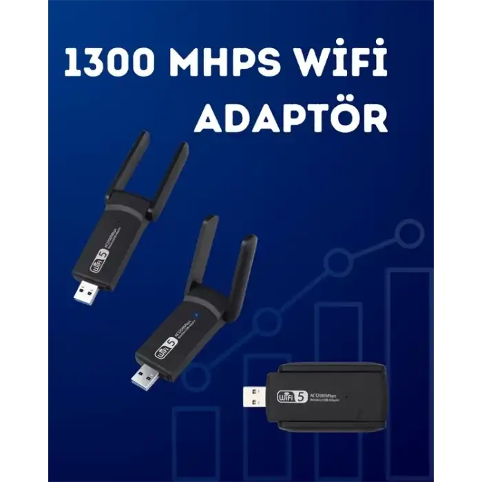 AsilTech USB WiFi Adaptör – 1200 Mbps Hız