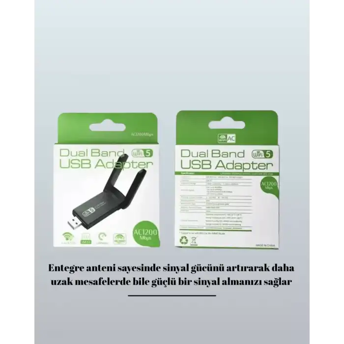 AsilTech USB WiFi Adaptör – 1200 Mbps Hız