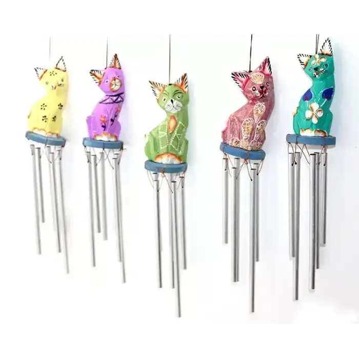 AsilTech Üstü Ahşap Altı Metal Rüzgar Çanı