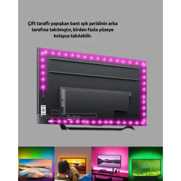 AsilTech Uzaktan Kumandalı LED TV Arka Işık Şeridi