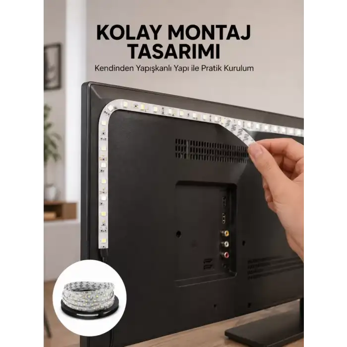 AsilTech Uzaktan Kumandalı LED TV Arka Işık Şeridi Yeni Nesil