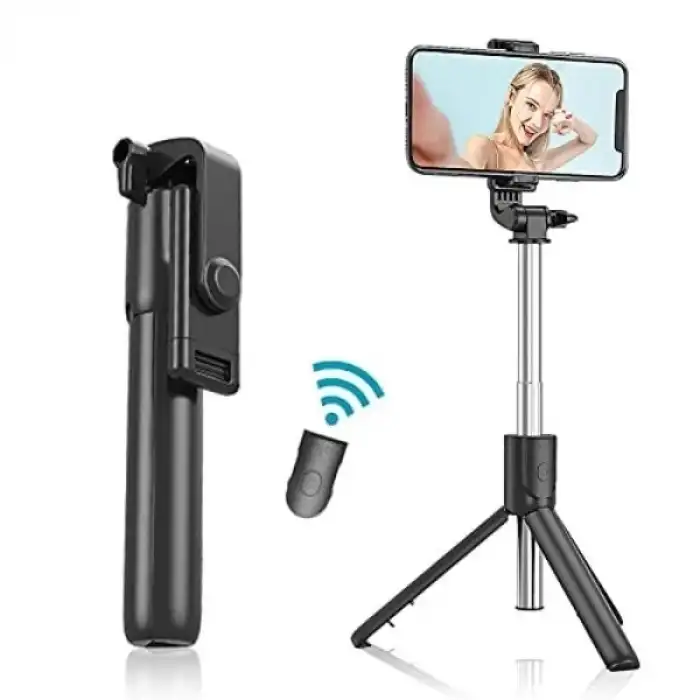 AsilTech Uzaktan Kumandalı Tripod Özellikli Selfie Çubuğu