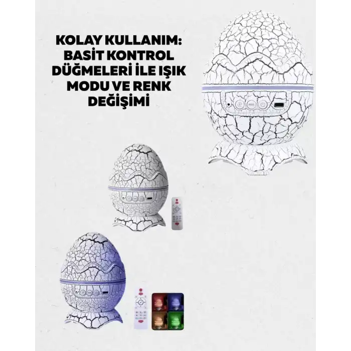 AsilTech Uzaktan Kumandalı, USB Girişli, Döner Projektör Lamba Yeni Nesil
