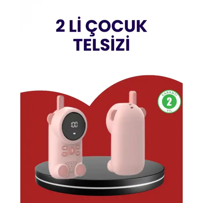 AsilTech Uzun Menzilli Bebek Telsizi – VOX Modlu, Renkli LCD Ekranlı