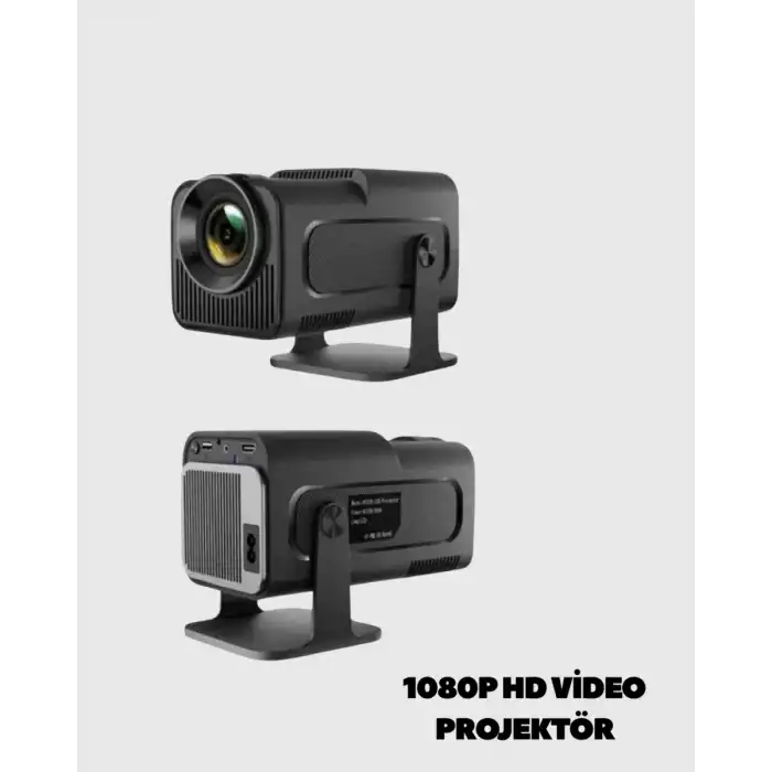 AsilTech Uzun Ömürlü Lamba ve Dahili Hoparlörlü Ev Sinema Projektörü