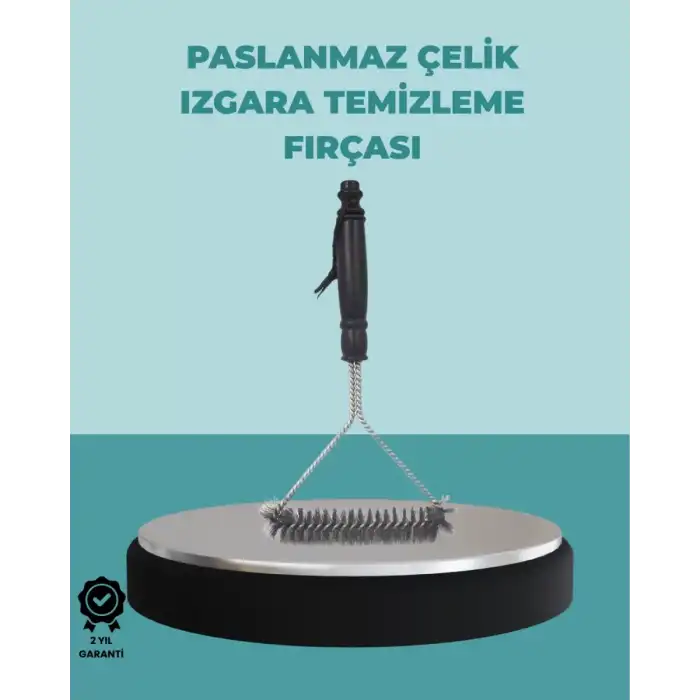 AsilTech Uzun Saplı Paslanmaz Çelik Izgara Temizlik Fırçası