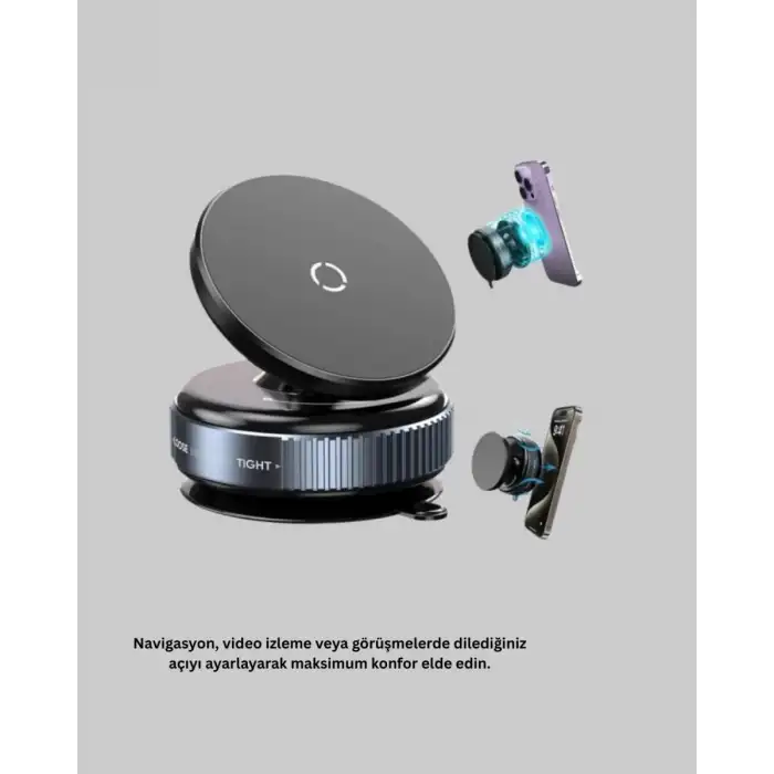 AsilTech Vakumlu Manyetik Araç İçi Telefon Standı