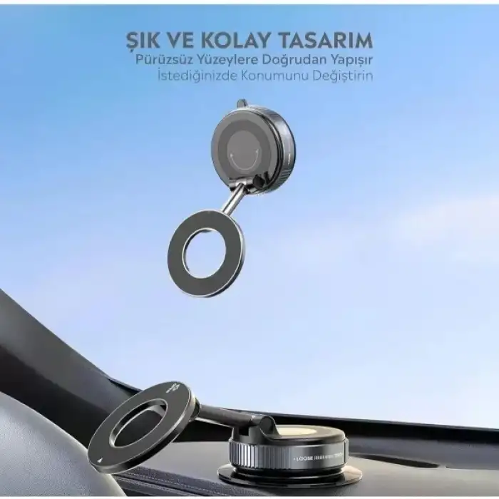 AsilTech Vakumlu Manyetik Araç İçi Telefon Tutucu