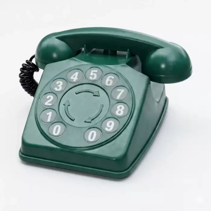 AsilTech Vintage Home Retro Çevirmeli Klasik Antika Görünümlü Numaratik Telefon Dekor Yeşil