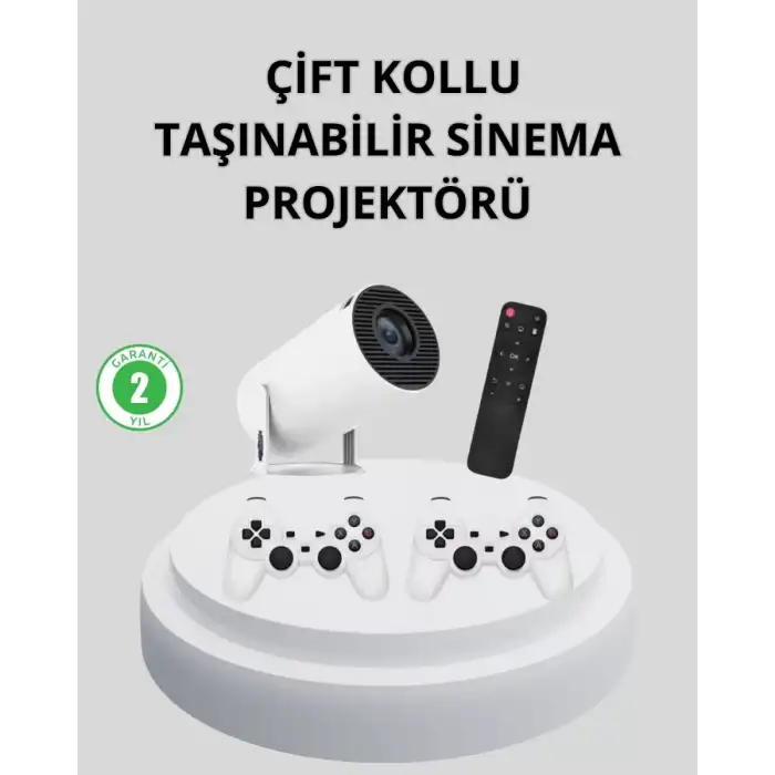 AsilTech Wi-Fi 6 ve Bluetooth 5.0 Destekli 4K Akıllı Projeksiyon Cihazı
