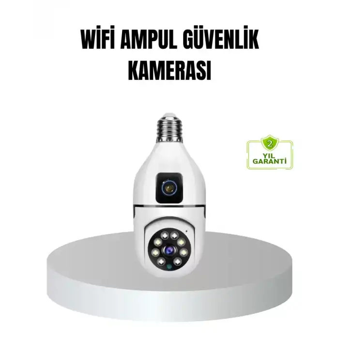 AsilTech WiFi Ampul Güvenlik Kamerası 1080P Full HD Gece Görüşlü ve Hareket Algılamalı