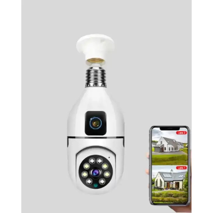 AsilTech WiFi Ampul Güvenlik Kamerası 1080P Full HD Gece Görüşlü ve Hareket Algılamalı